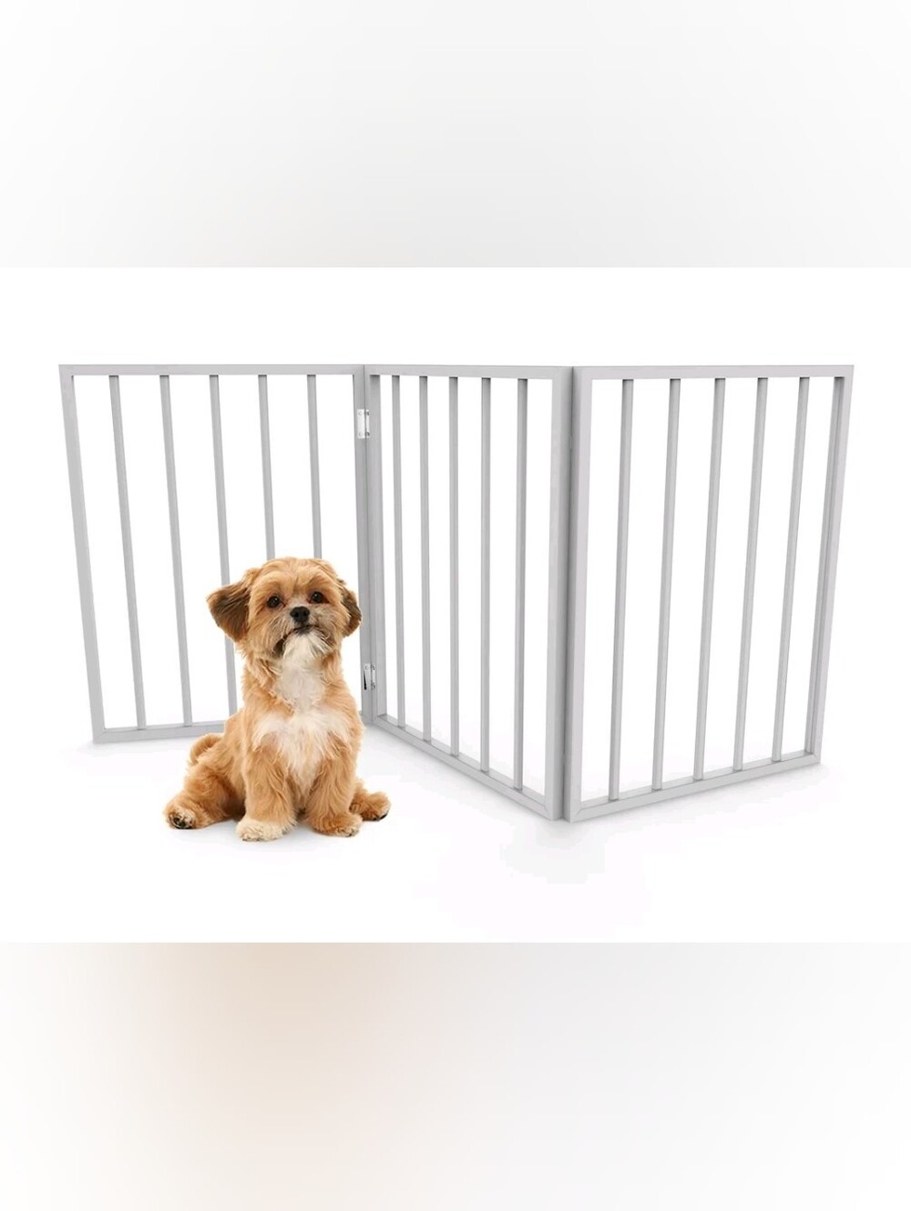 Petmaker Freestanding Wooden Pet Gate, White